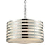 Drum Modern Pendant Lighting Kitchen Chrome Finish